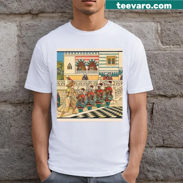 Illustrative T-shirt inspired by Arabian Nights stories