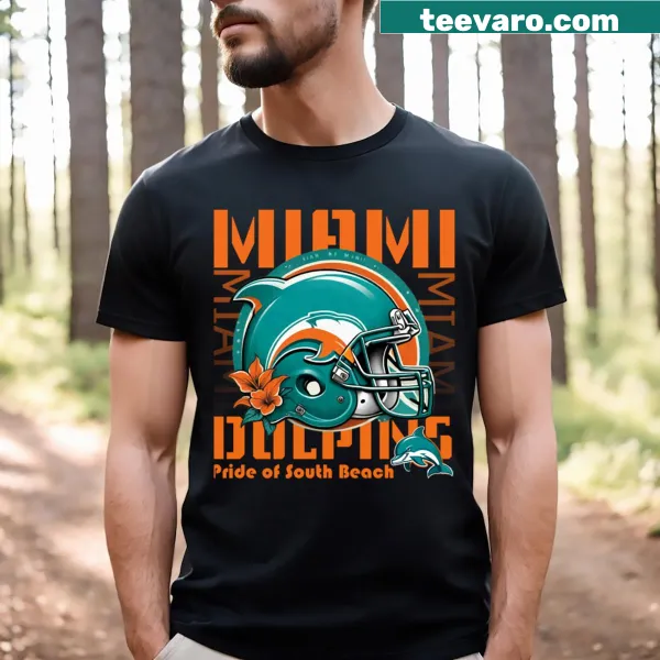 Miami Dolphins logo illustrated T-shirt
