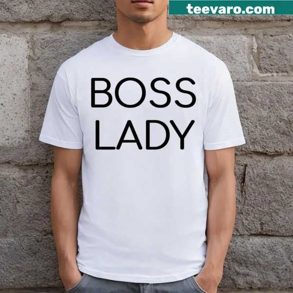 Bold 'Boss Lady' text T-shirt for empowered women