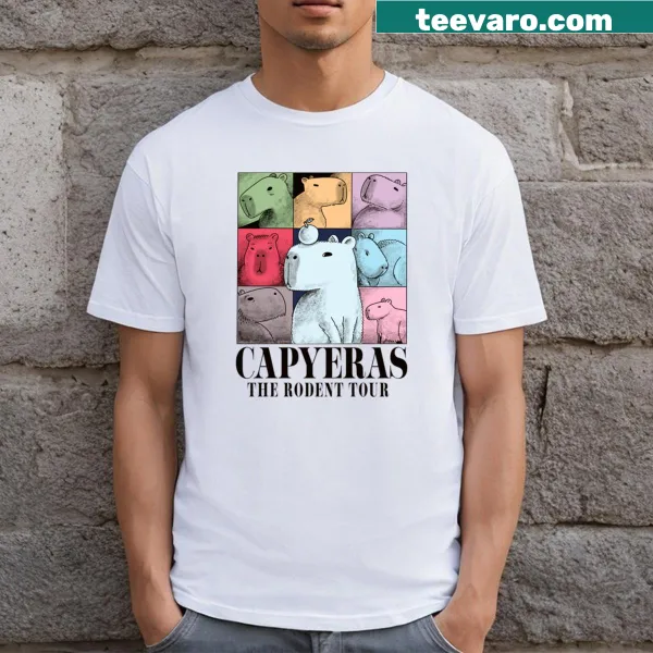 Minimalist T-shirt featuring Capyeras design