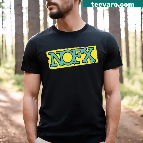 Minimalist NOFX logo on an essential t-shirt