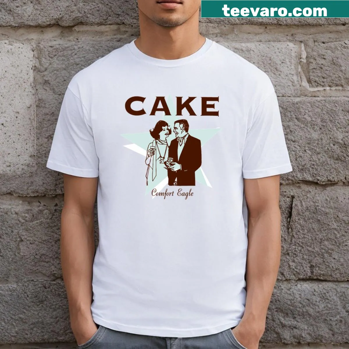 T-shirt featuring a serene graphic of a majestic eagle — on a men's t-shirt