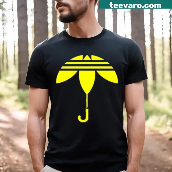 Illustration of a golf umbrella in a playful design