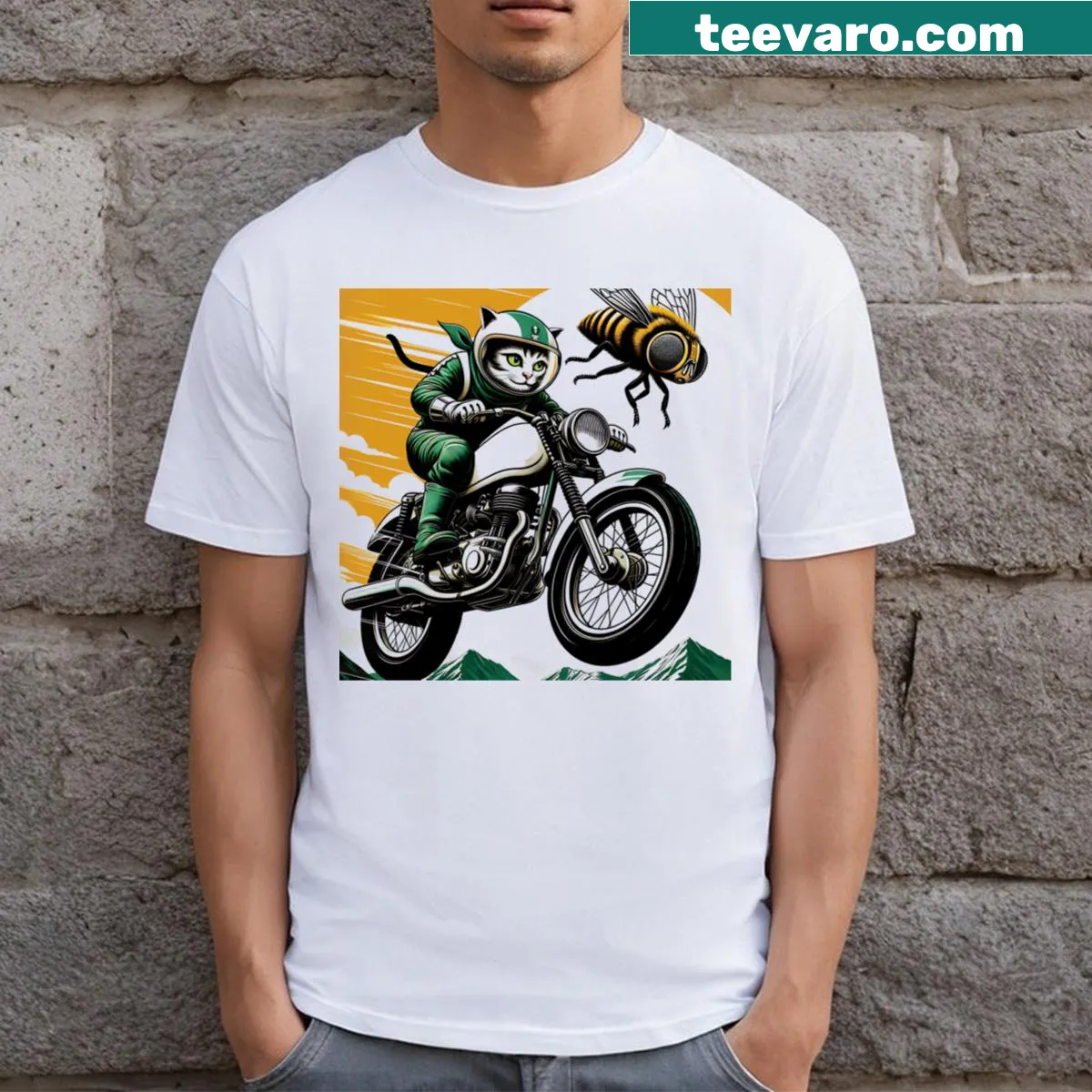 Funny motorcycle-themed T-shirt featuring humorous personal preferences — on a men's t-shirt