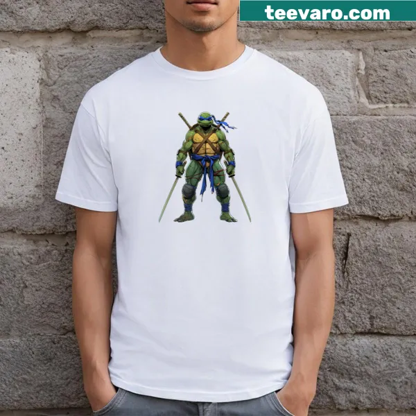 Leonardo TMNT T-shirt featuring his mask and logo