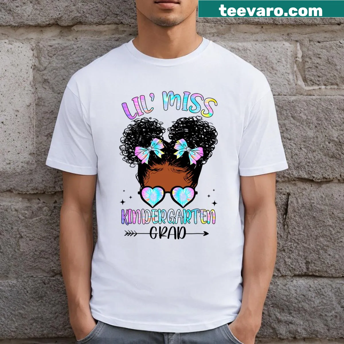 Whimsical typography on a graduation shirt for girls — on a men's t-shirt