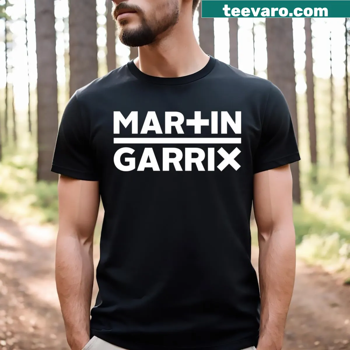 Martin Garrix logo t-shirt for electronic music fans — on a men's t-shirt
