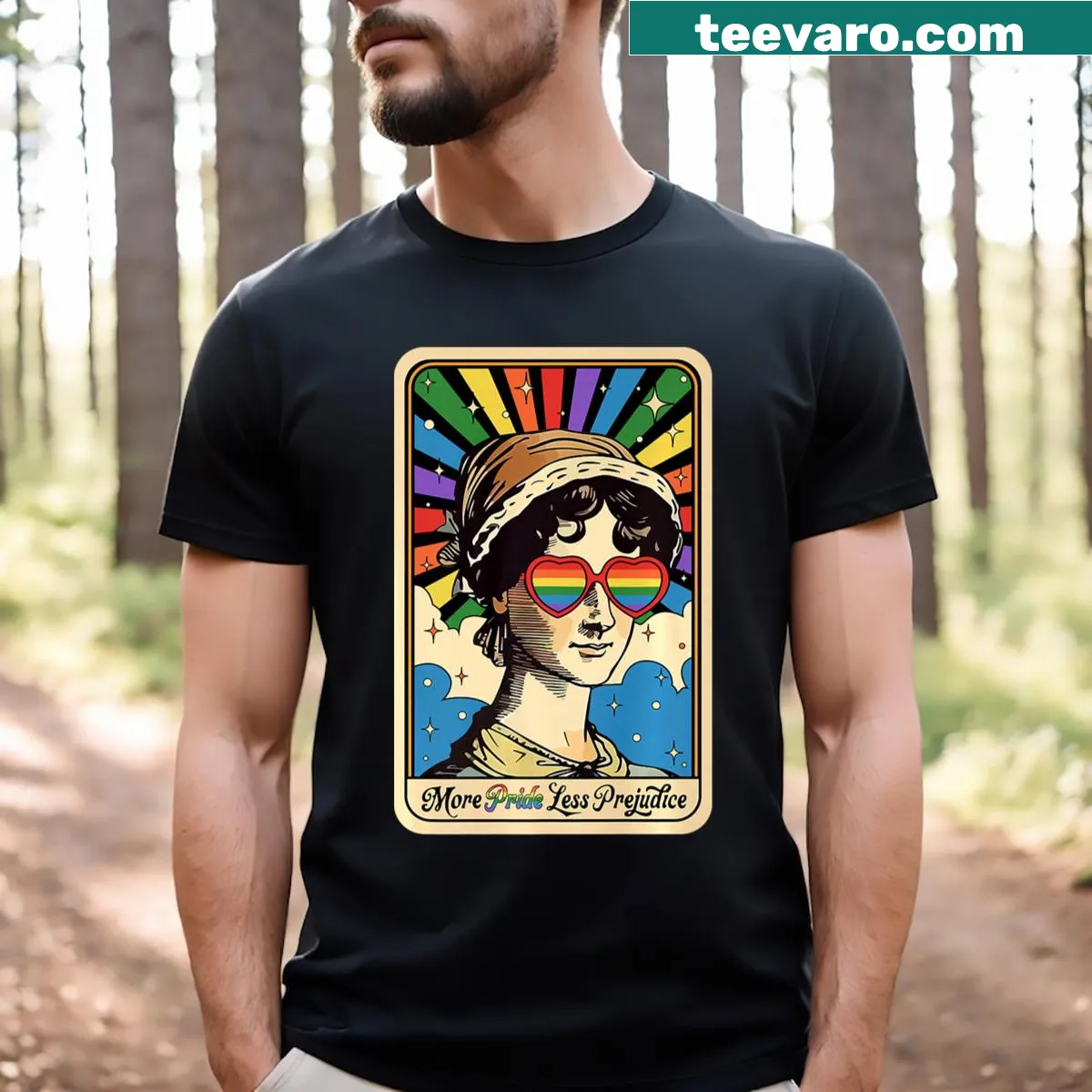 LGBT Rights Tarot Card T-shirt with creative illustration — on a men's t-shirt