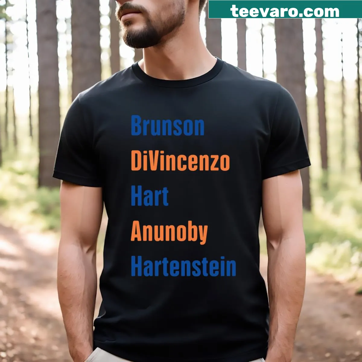 Essential T-shirt supporting Josh Hart with bold text — on a men's t-shirt