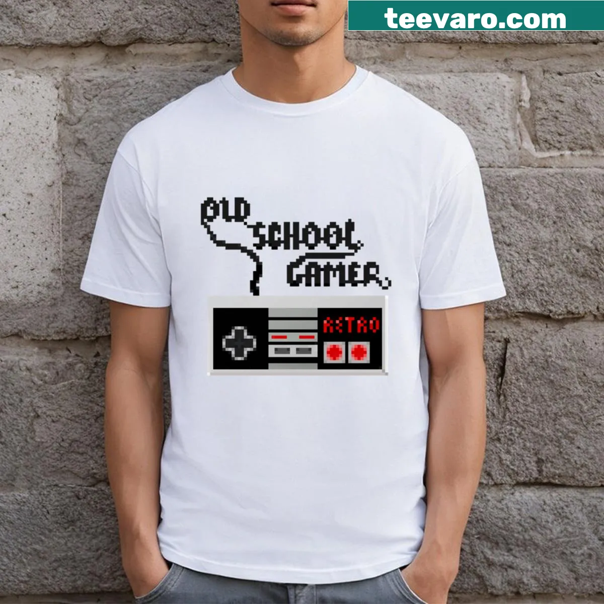 Tennis Logo T-shirt with motivational phrase One Game At A Time — on a men's t-shirt