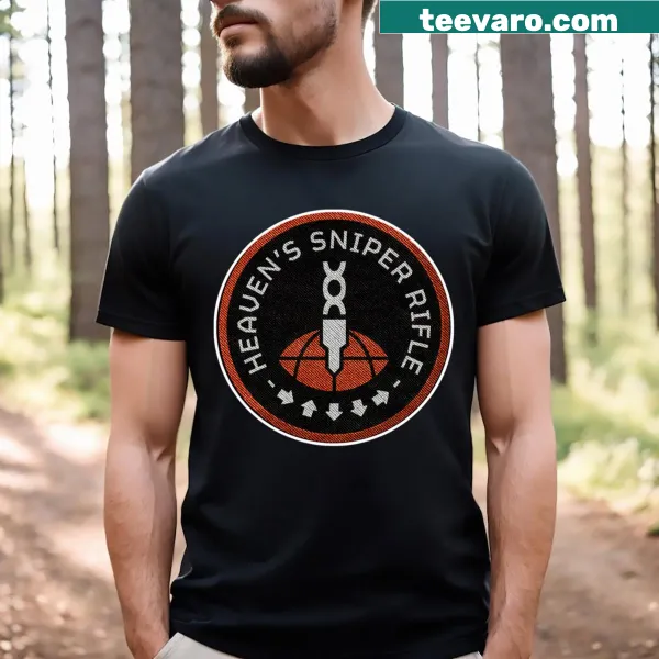 Illustration of an orbital railcannon on a t-shirt