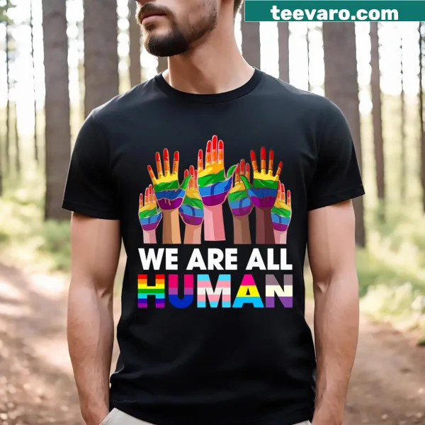 LGBTQ+ T-shirt with a message promoting unity and acceptance