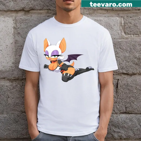 Illustrated t-shirt featuring Rouge the Bat