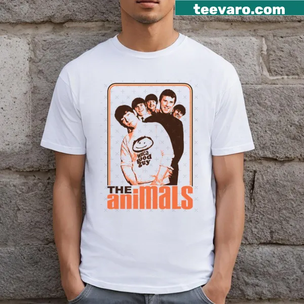 60s Rock Band The Animals t-shirt with nostalgic design