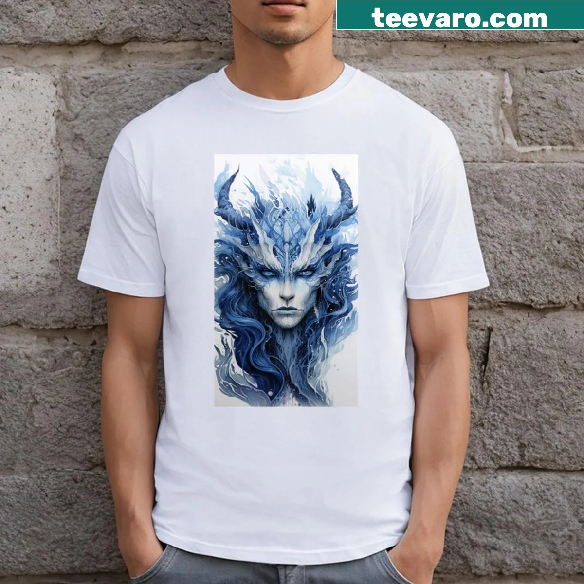 Sleek logo t-shirt featuring a minimalist ink design — on a men's t-shirt