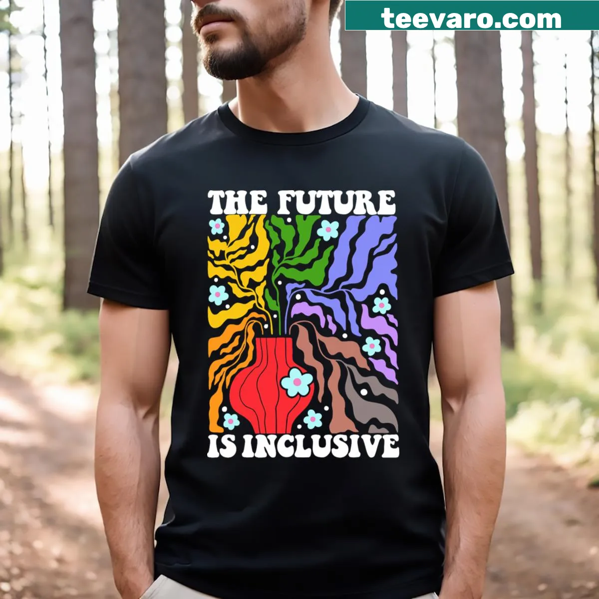 T-shirt with LGBT flag showcasing a message of equality — on a men's t-shirt