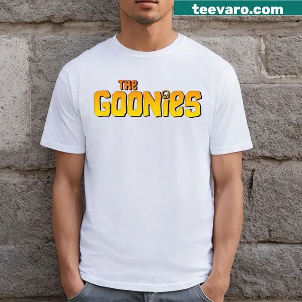 The Goonies logo printed on a T-shirt