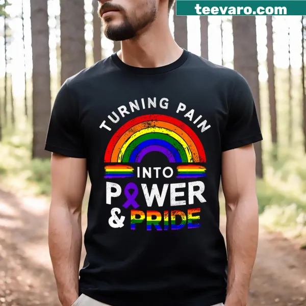Empowering t-shirt with text about pain and pride
