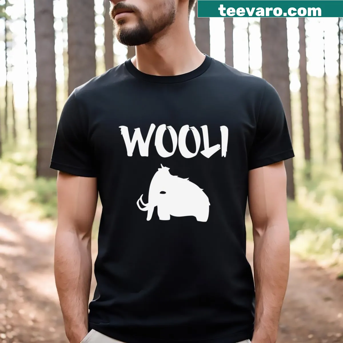 Wooli Merch Wooli Logo Essential T-shirt with cute graphic — on a men's t-shirt
