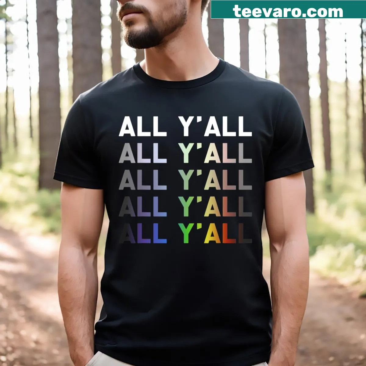 LGBT pride design celebrating inclusivity on a t-shirt — on a men's t-shirt