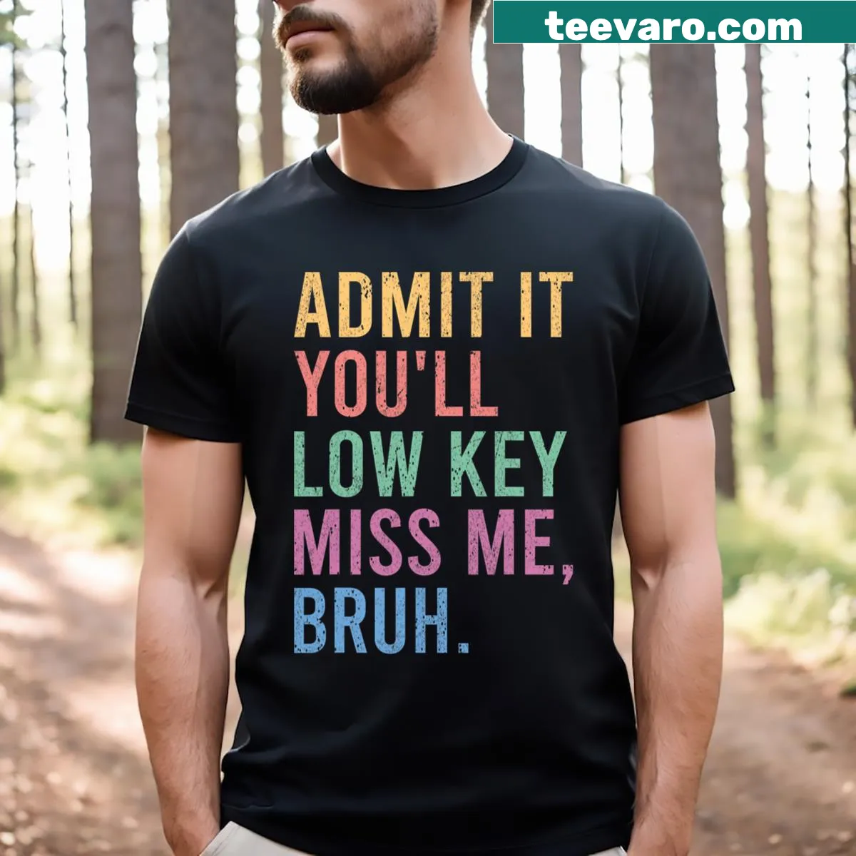 Humorous farewell phrase T-shirt for teachers at year-end events. — on a men's t-shirt