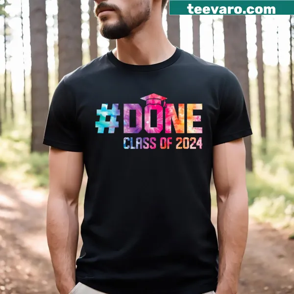 Graduation T-shirt for Class of 2024 with simple design.