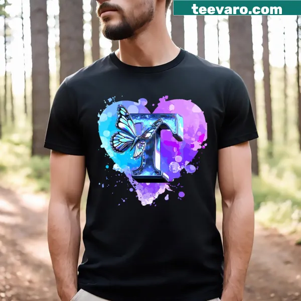 Funny T-shirt with butterfly art and music theme for summer