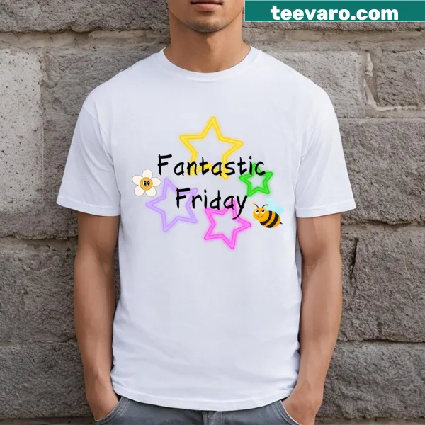 T-shirt featuring bold 'Fantastic Friday' text