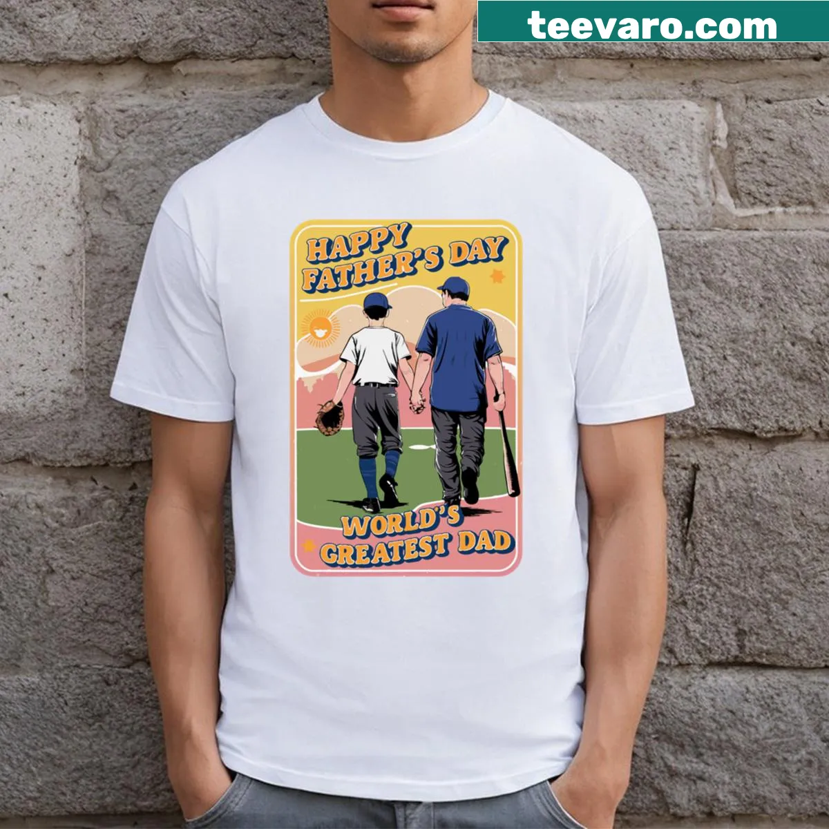 Heartfelt Greatest Dad T-shirt for Father's Day — on a men's t-shirt