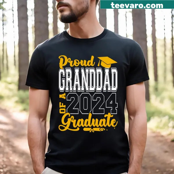 Proud granddad t-shirt for a 2024 graduate