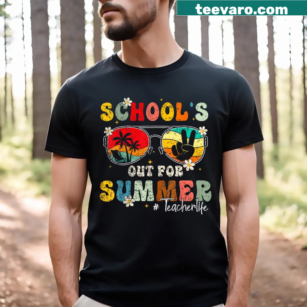 Groovy last day of school t-shirt for teachers and kids — on a men's t-shirt