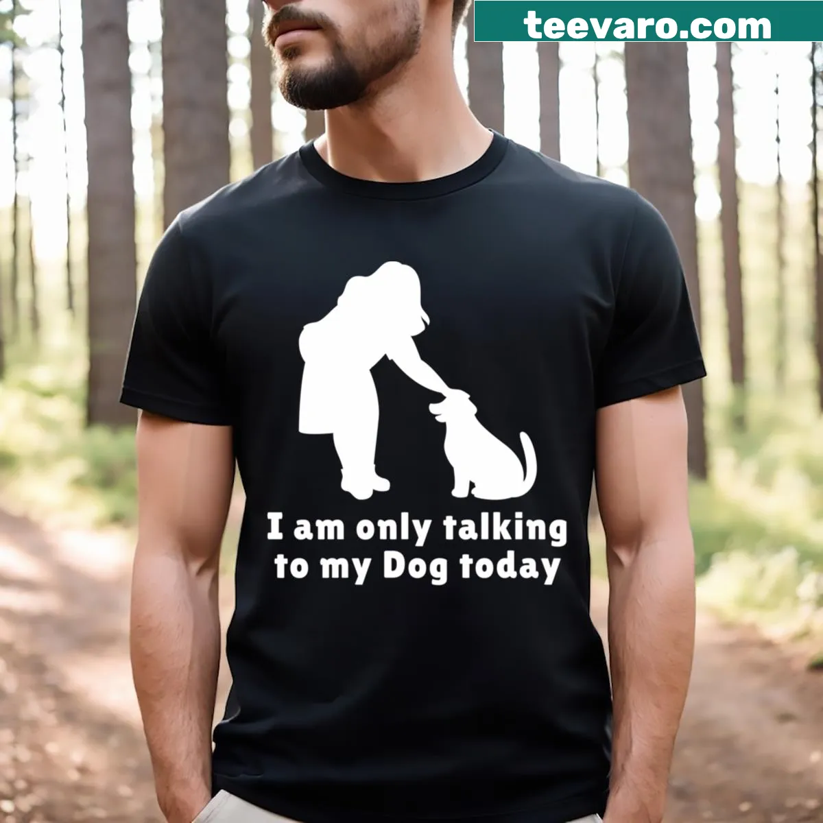 Humorous dog-lover t-shirt with playful saying — on a men's t-shirt
