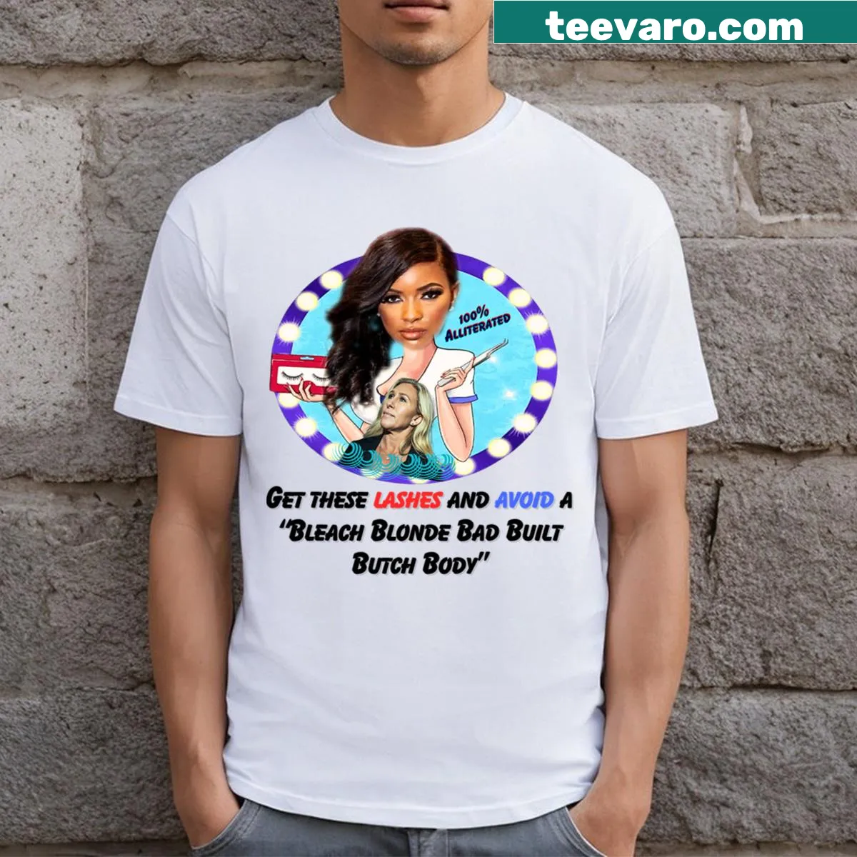 Campaign design featuring Jasmine Crockett's name on T-shirt — on a men's t-shirt