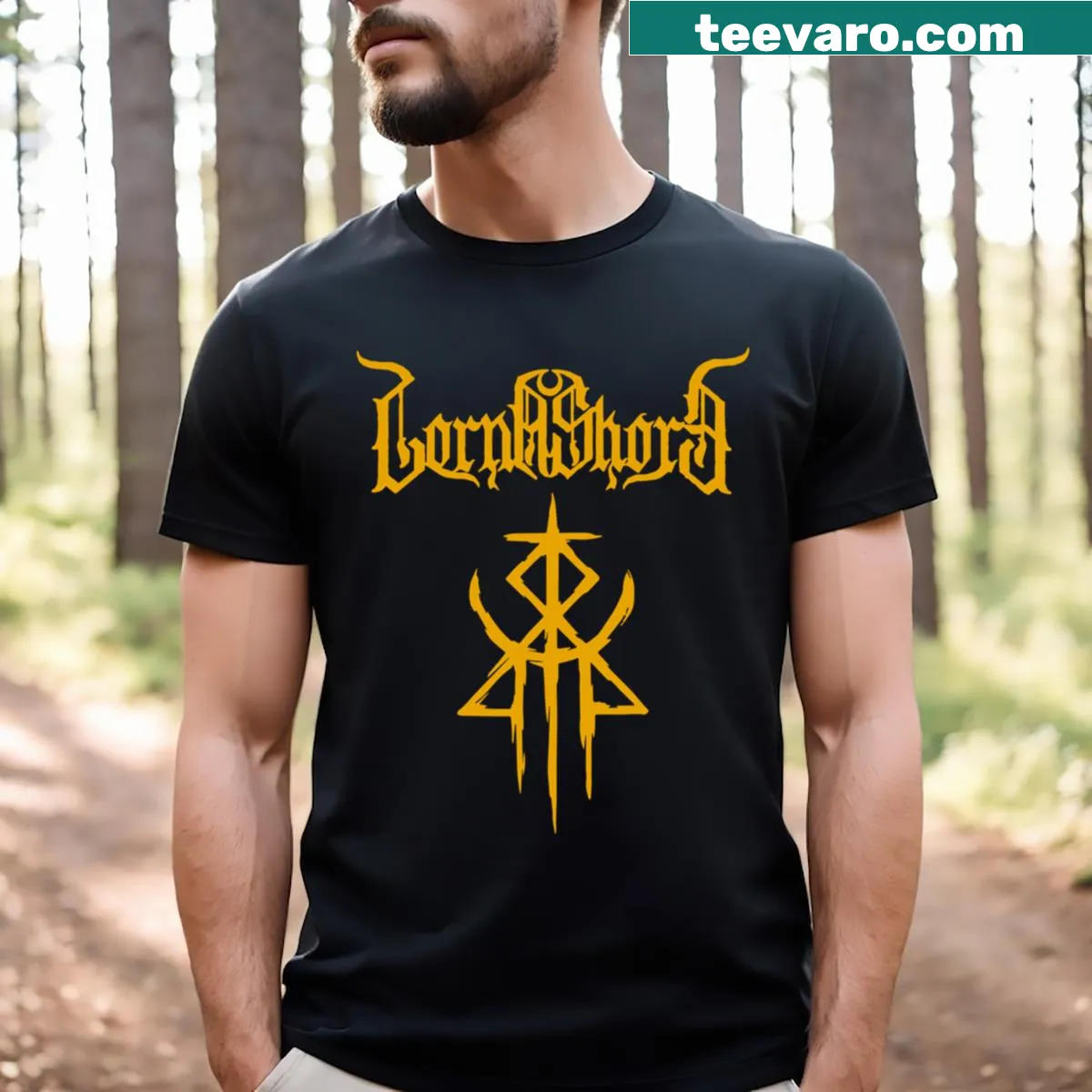 Lorna Shore logo T-shirt, showcasing bold metal band graphics — on a men's t-shirt