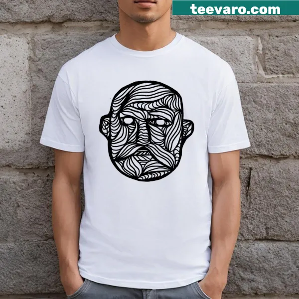 Minimalist Man Face line art T-shirt