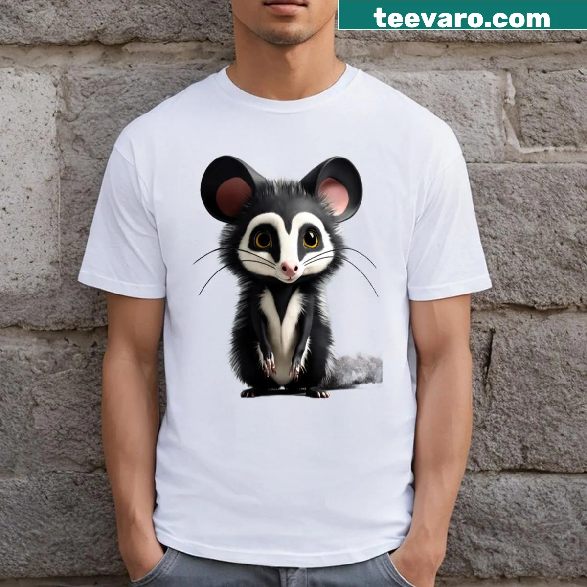 Illustration of an Eastern Quoll on a T-shirt — on a men's t-shirt
