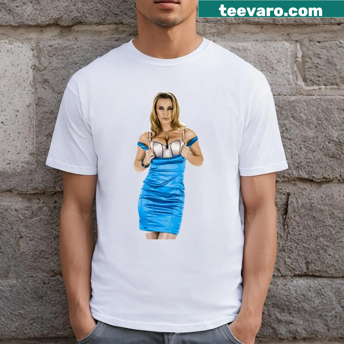 T-shirt featuring a playful design celebrating Tanya Tate — on a men's t-shirt