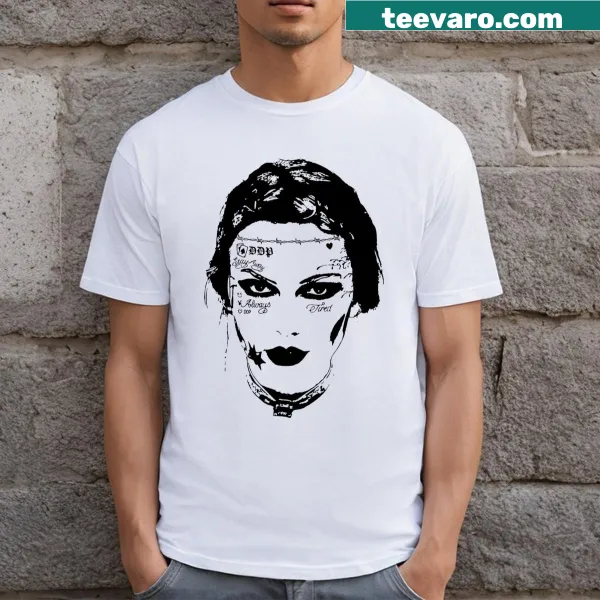 Playful tattoo-themed t-shirt inspired by Taylor