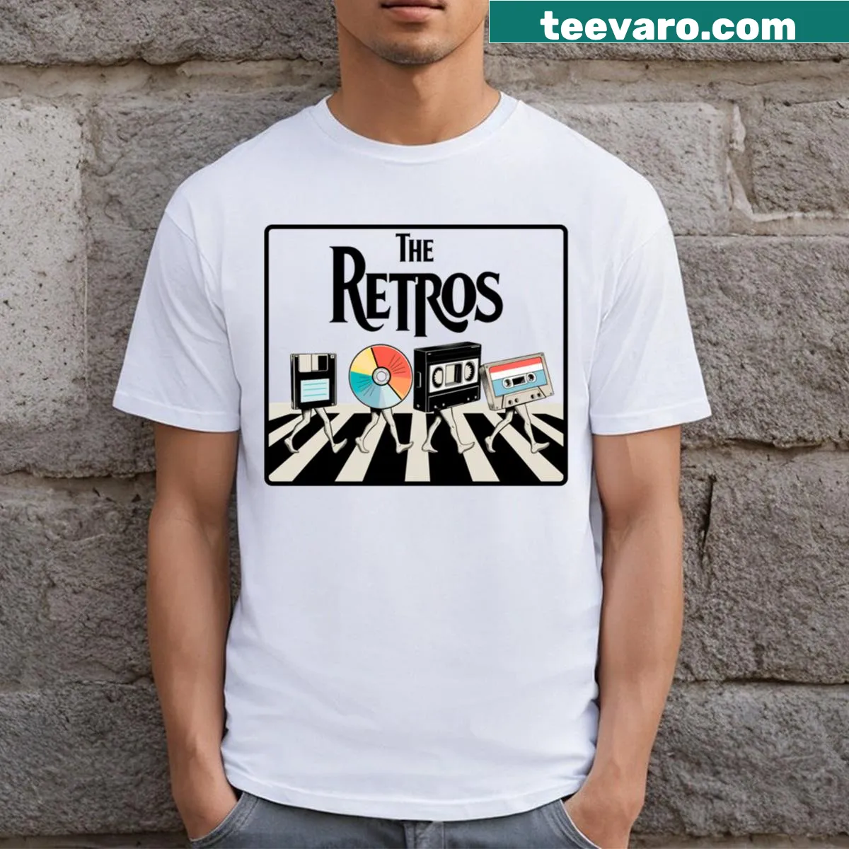 Retro graphic T-shirt for everyday casual wear — on a men's t-shirt