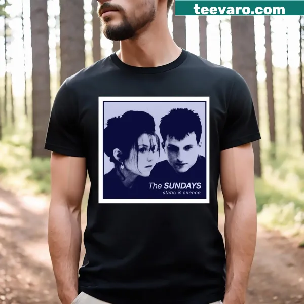Serene T-shirt with 'Static and Silence' printed design
