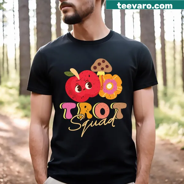 T-shirt with bold 'Trot Squad!' typography