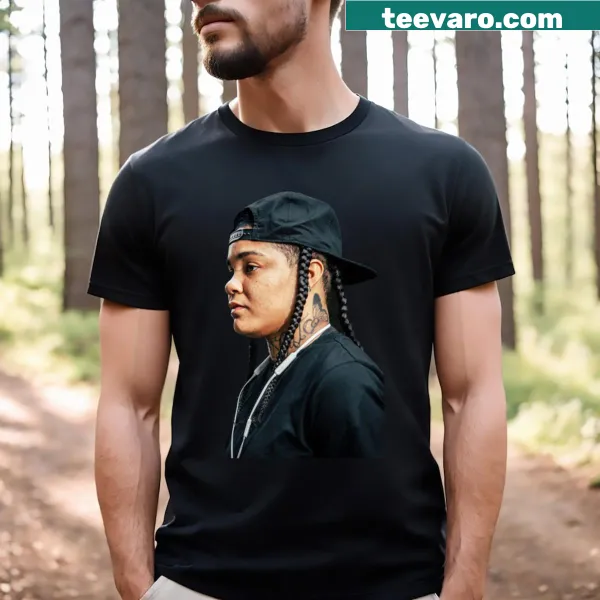 Young Ma T-shirt with bold name graphic in dynamic layout