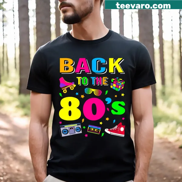 T-shirt featuring the phrase 'I Love 80's' in retro typography