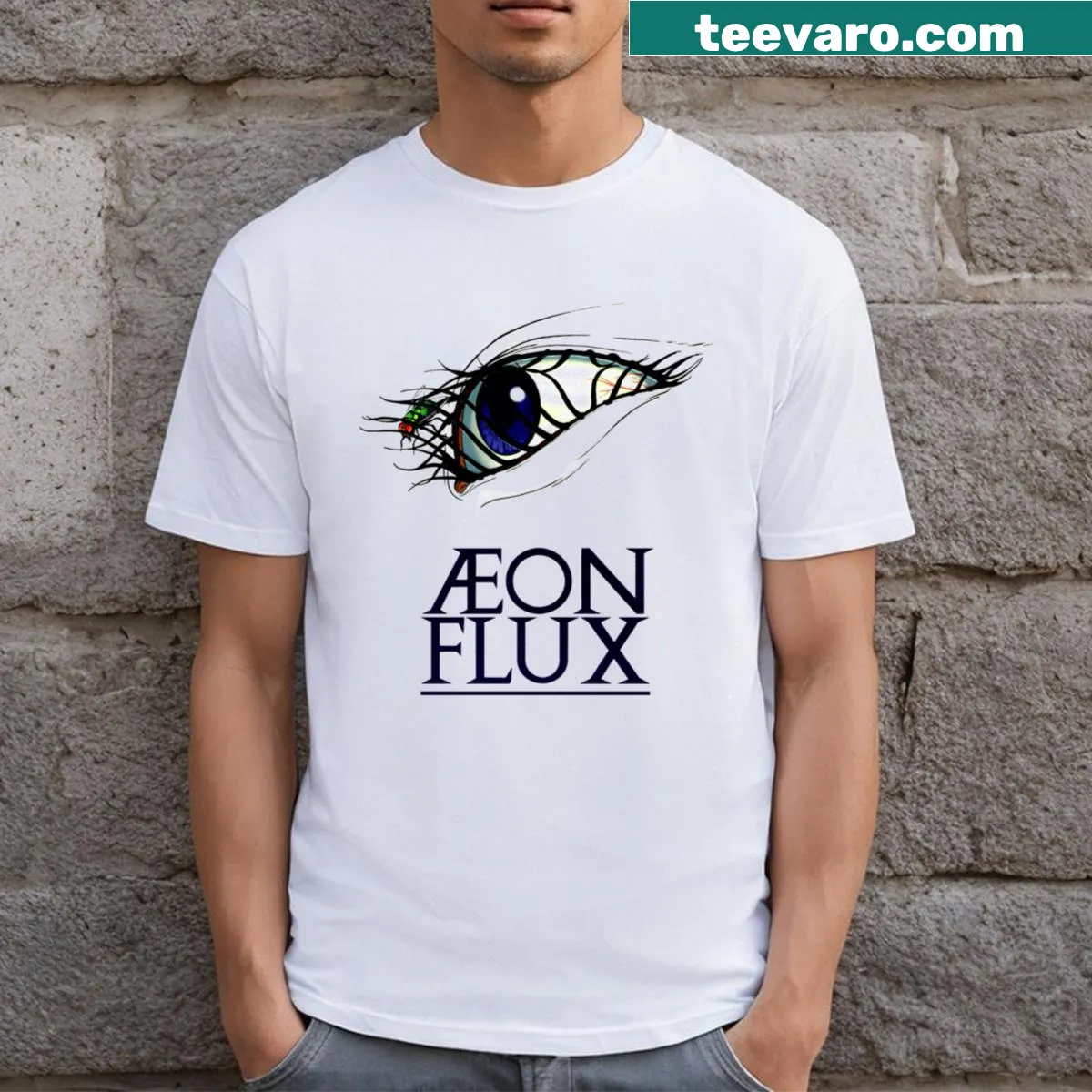 T-shirt featuring a female assassin character in anime style — on a men's t-shirt