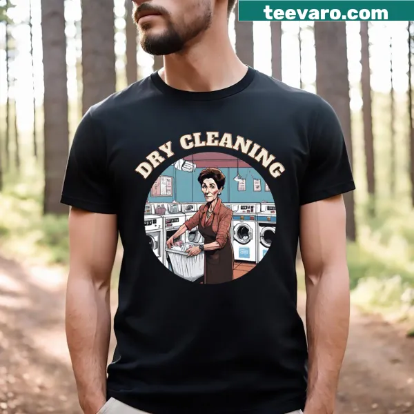 Text T-shirt with 'Dry Cleaning The Band Or An Ode To Dot Cotton You Decide'