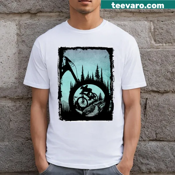 Illustrative Enduro Bike Gravity Grabber t-shirt featuring a bike mid-air