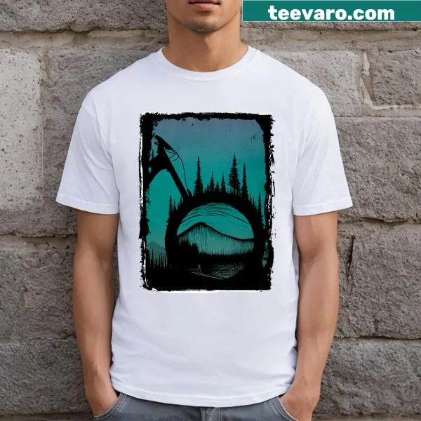 Enduro biking themed graphic t-shirt featuring a rider