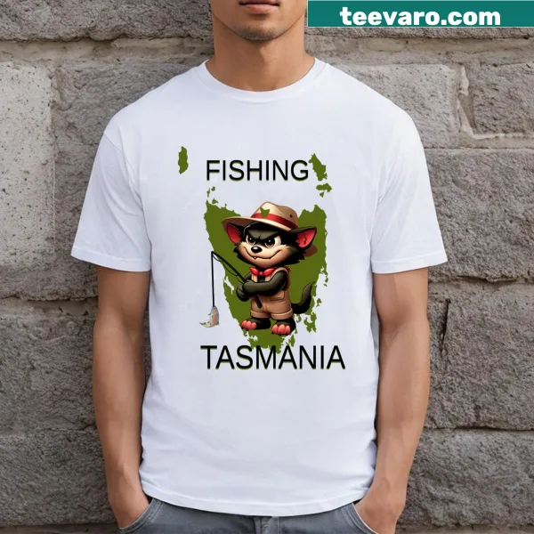Fish Tasmania t-shirt featuring a graphic of fish