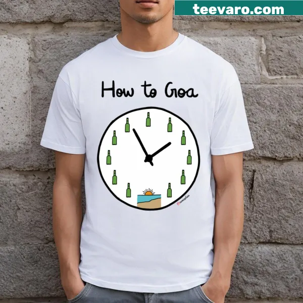 Illustration T-shirt depicting a travel theme related to Goa
