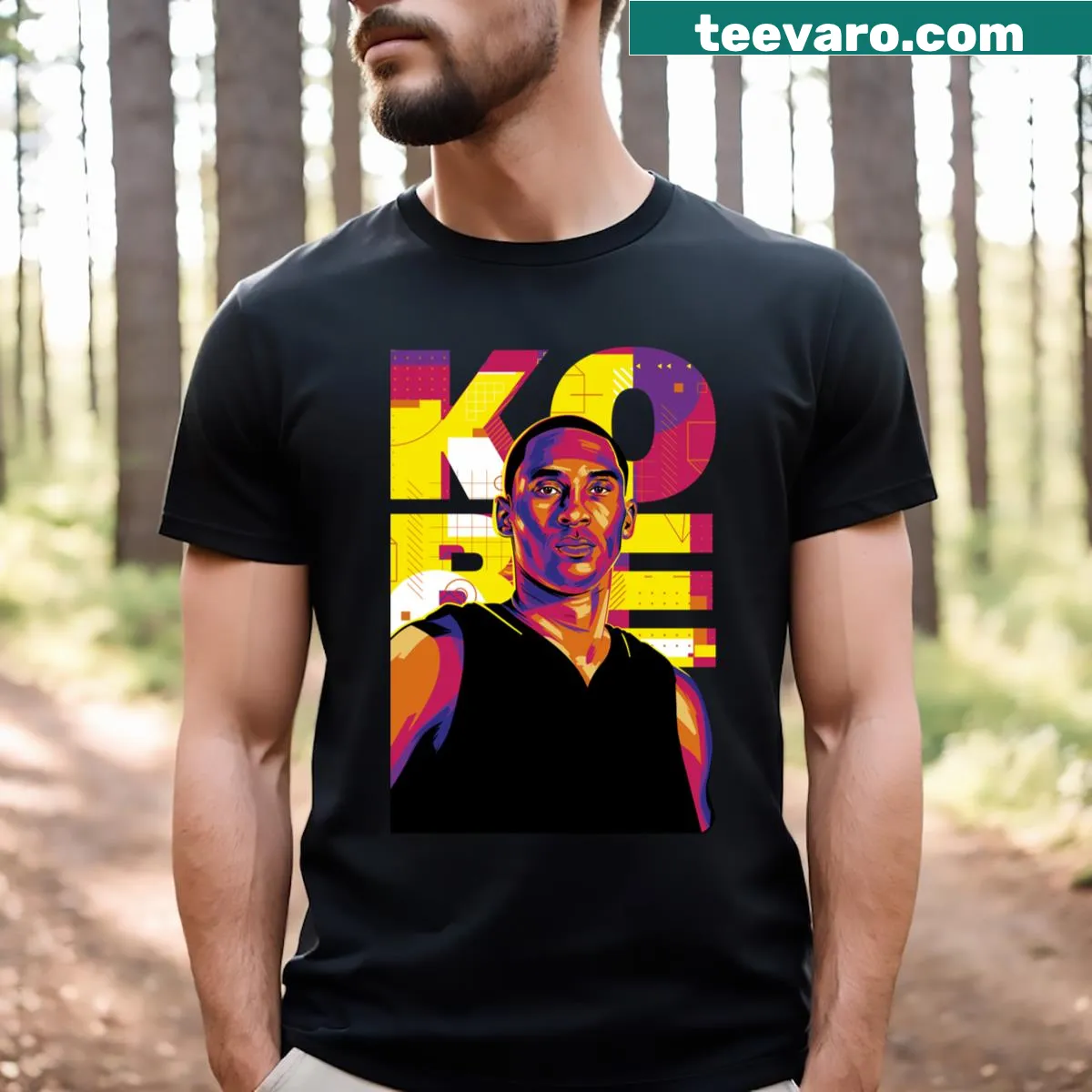 Tribute t-shirt featuring bold text about the greatest basketball player — on a men's t-shirt
